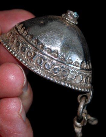 Omani antique silver bowl for mixing antimony